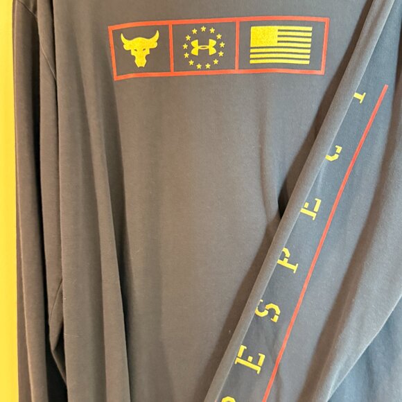 Under Armour Project Rock “Respect” Long Sleeve – XL – Navy – Loose Fit - Picture 3 of 3